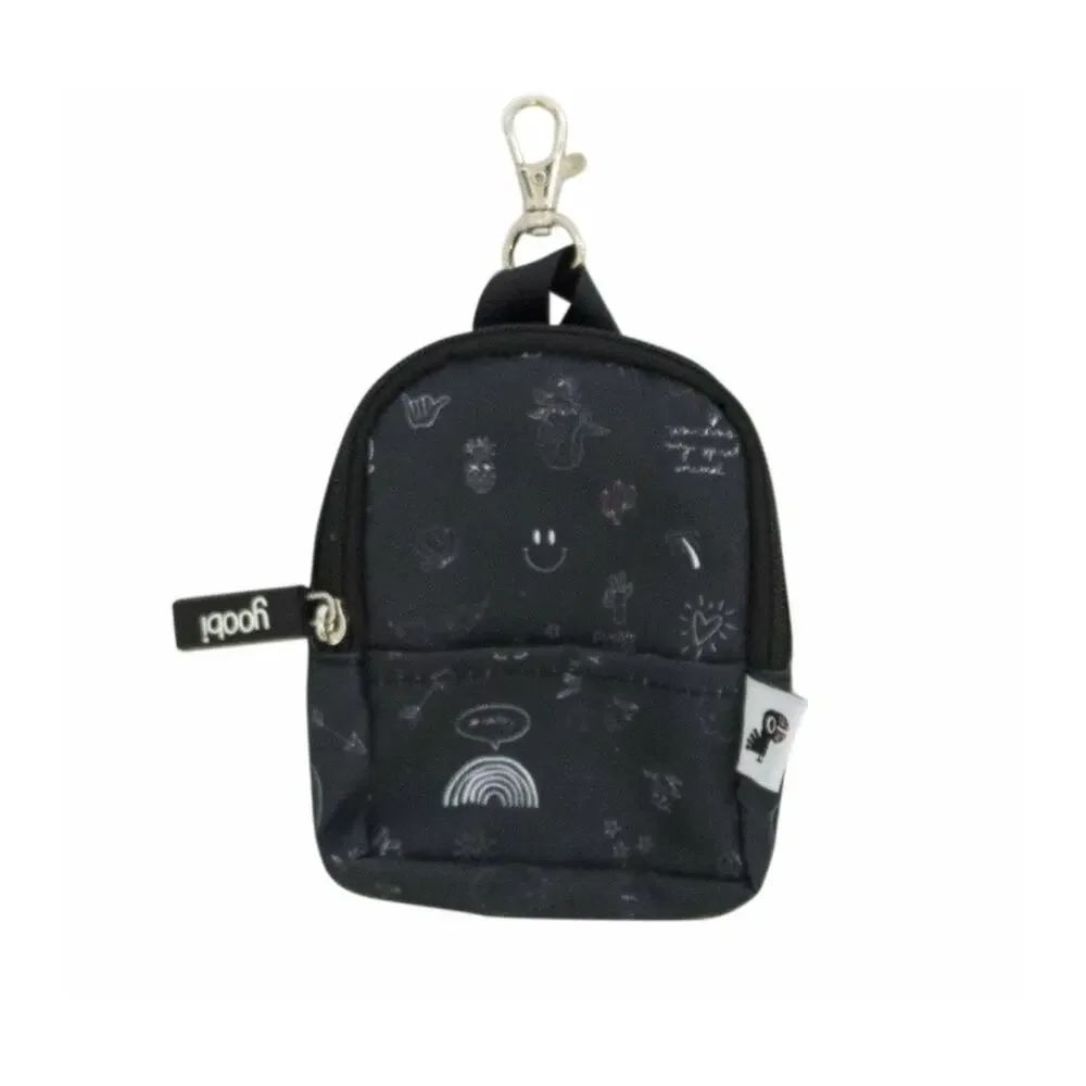 Yoobi Mini Coin Purse Black & White Doodle